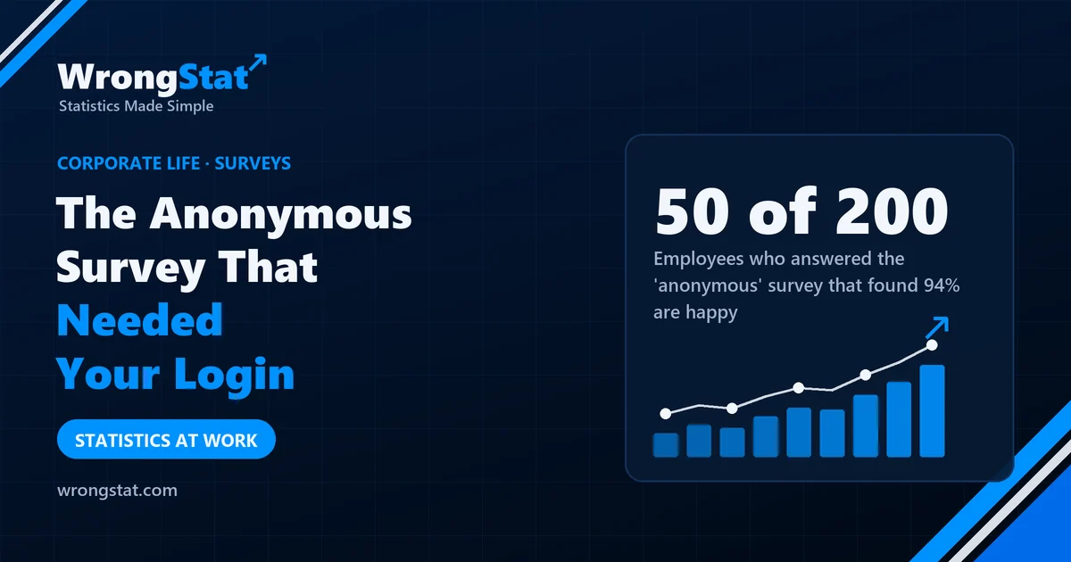 50 of 200: Employees who answered the 'anonymous' survey that found 94% are happy