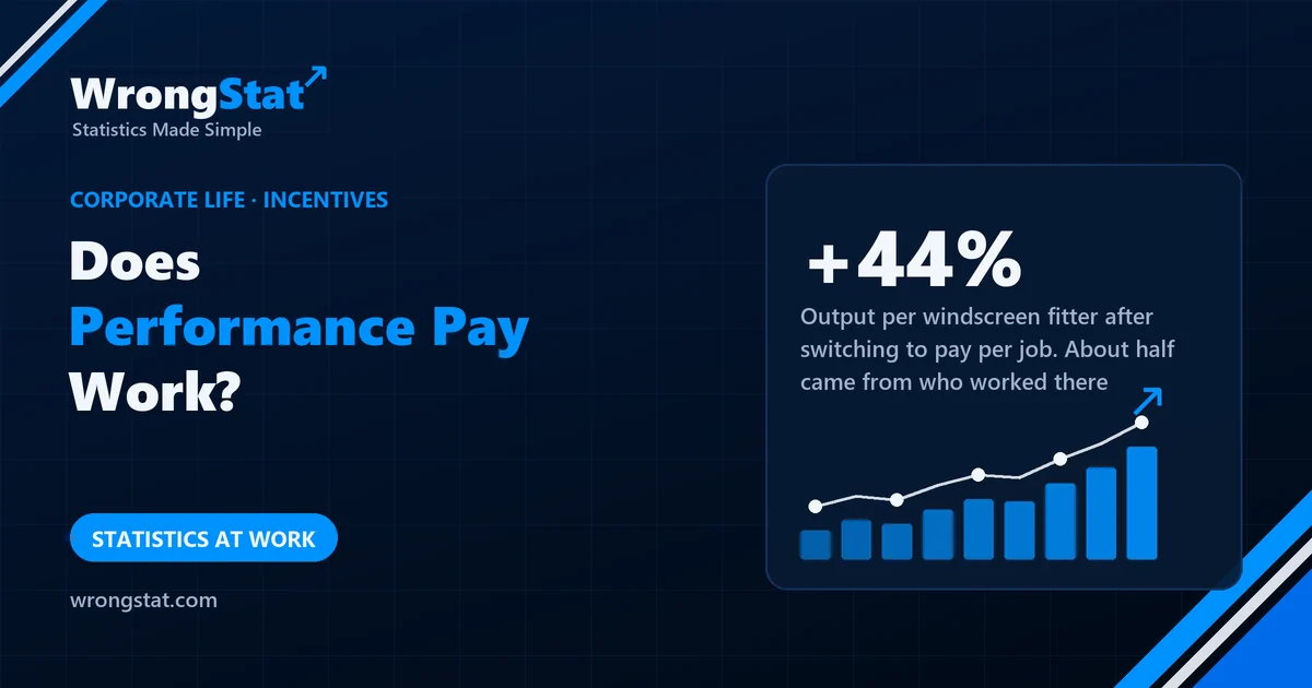 +44%: Output per windscreen fitter after switching to pay per job. About half came from who worked there
