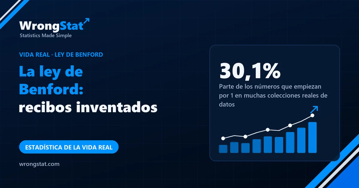 30,1%: Parte de los números que empiezan por 1 en muchas colecciones reales de datos, según la ley de Benford
