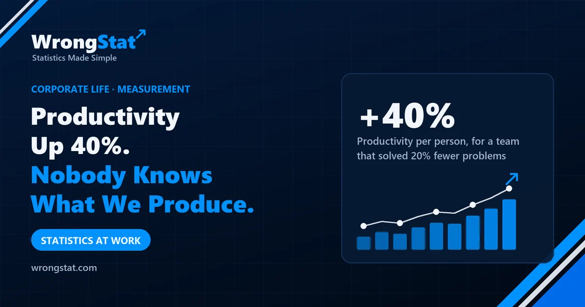 +40%: Productivity per person, for a team that solved 20% fewer problems